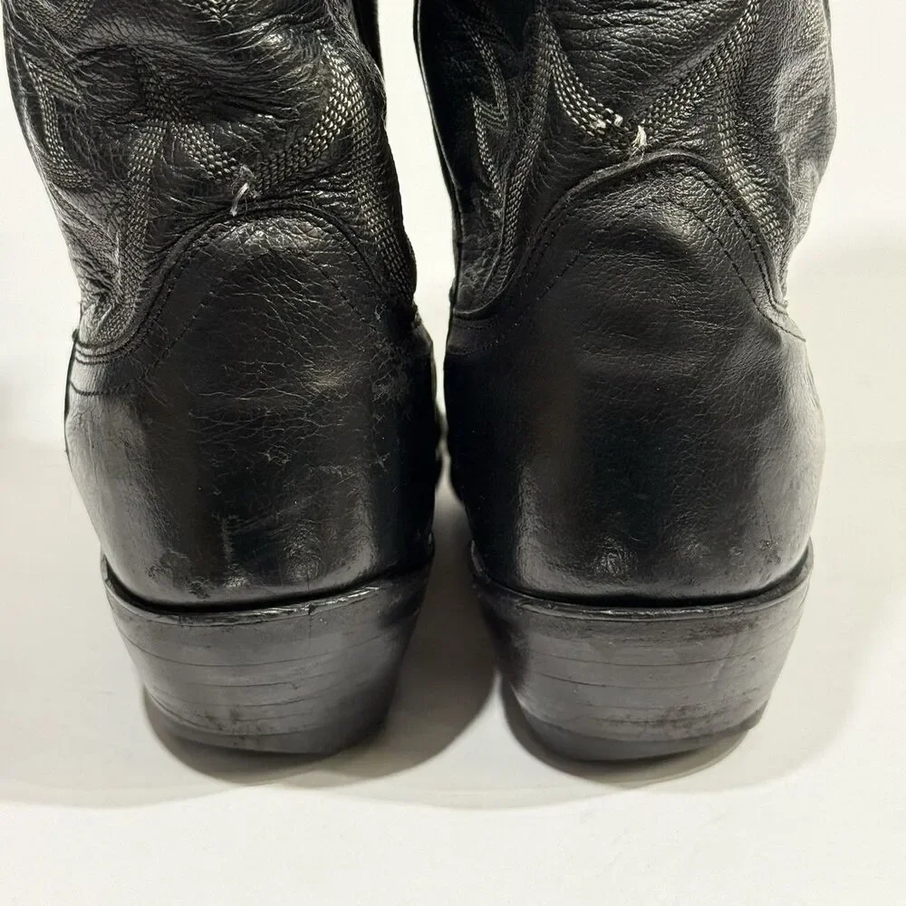 Dan Post Black Men's Size 10 D Pebble Grain Cowboy Boots